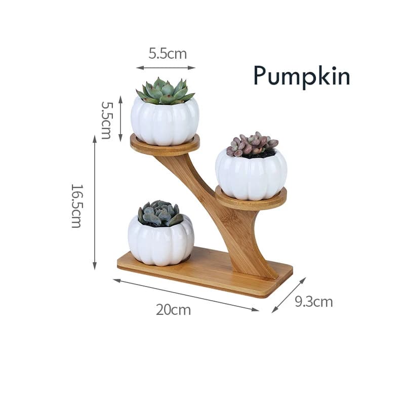 Zestaw doniczek ceramicznych sowa